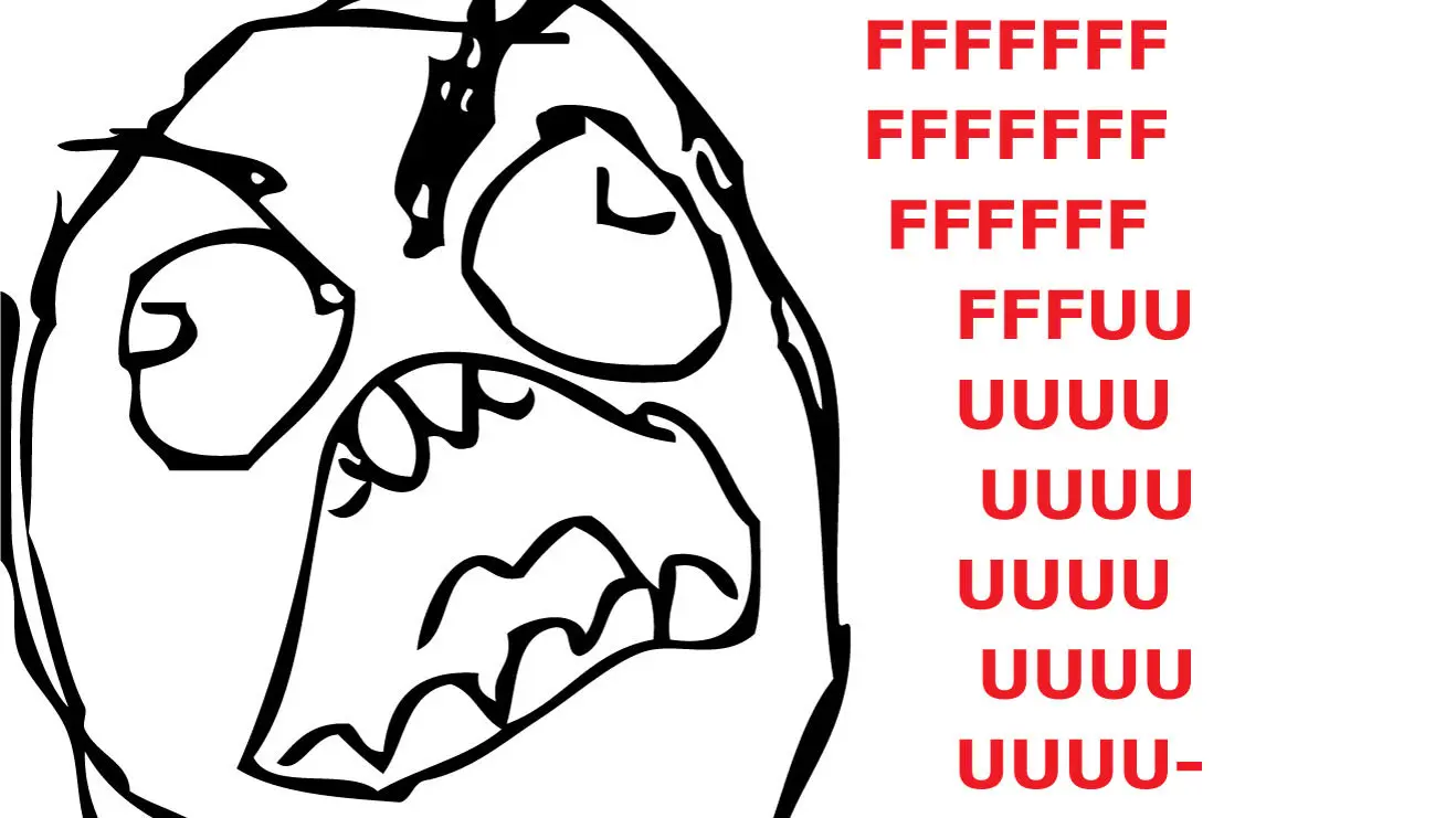 angry derp FFFFUUUUUUUU rage comic face
