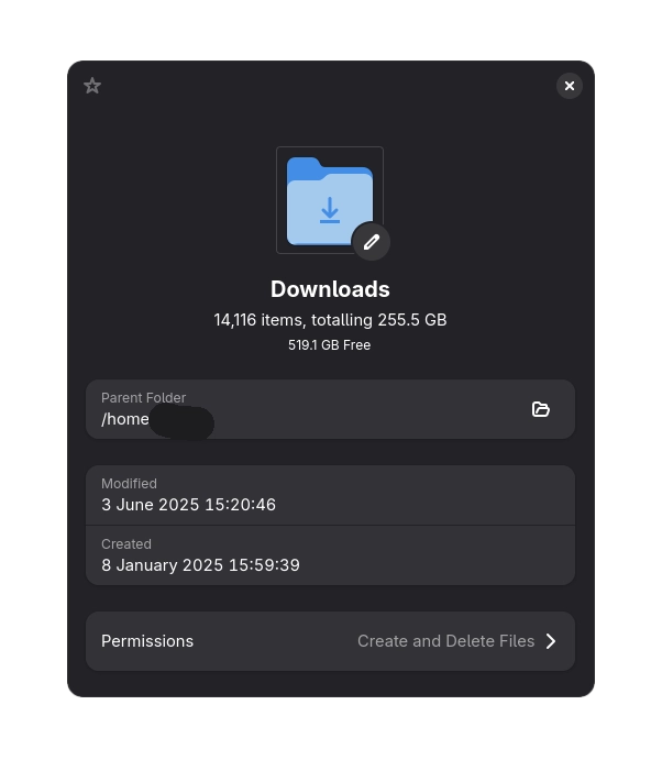 my download's folder that's 250gb in size