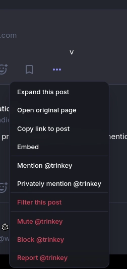 i pressed the ... button in the post which shows a drop down 