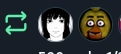 boost button next to a portrait of an anime person and chica starring into the camera