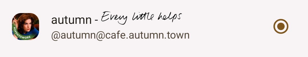 autumn - every little helps! in the moshidon account picker