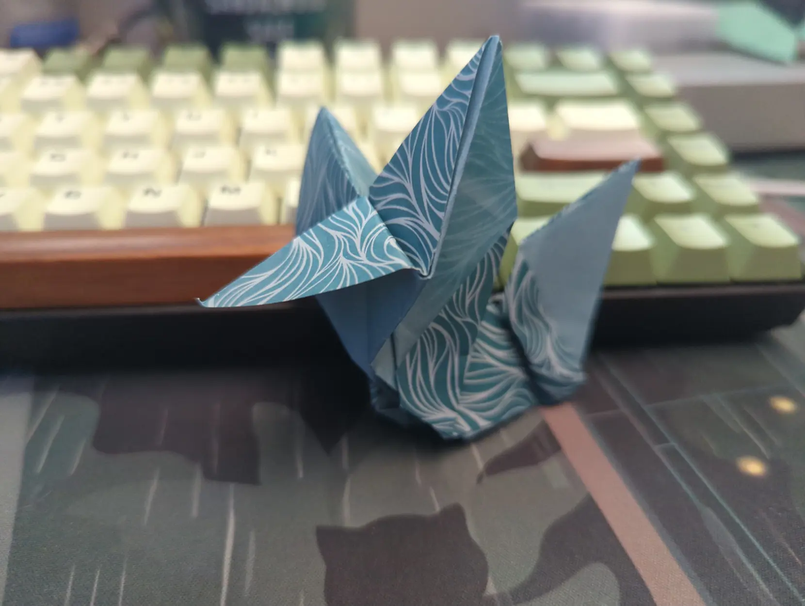 origami fox with a big head